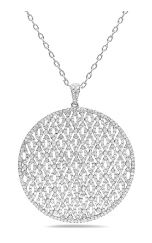 Exquisite 18K White Gold Diamond Pendant Necklace