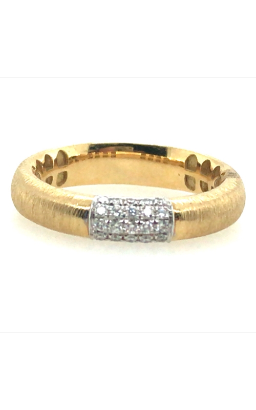 Dual-Toned 18K Gold Pave Ring