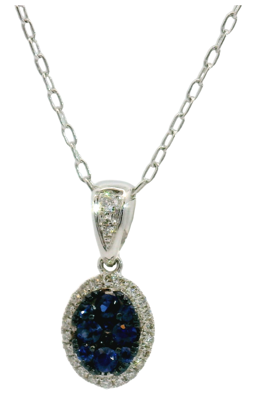 Exquisite 18K White Gold Halo Necklace