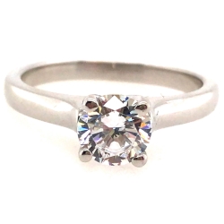 14K White Gold Solitaire Engagement Ring