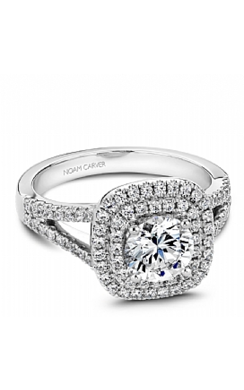 Exquisite 14K White Gold Engagement Ring