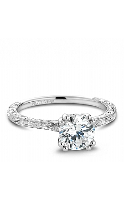 Exquisite 14K White Gold Engagement Ring