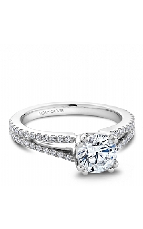 14K White Gold Elegant Engagement Ring