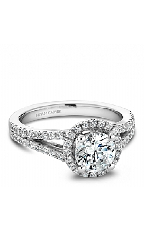 Exquisite 14K White Gold Engagement Ring