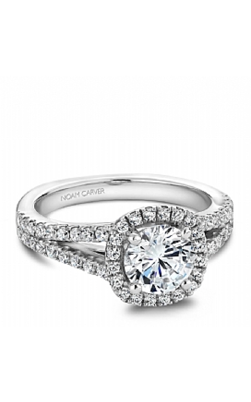 Luxurious 14K White Gold Engagement Ring