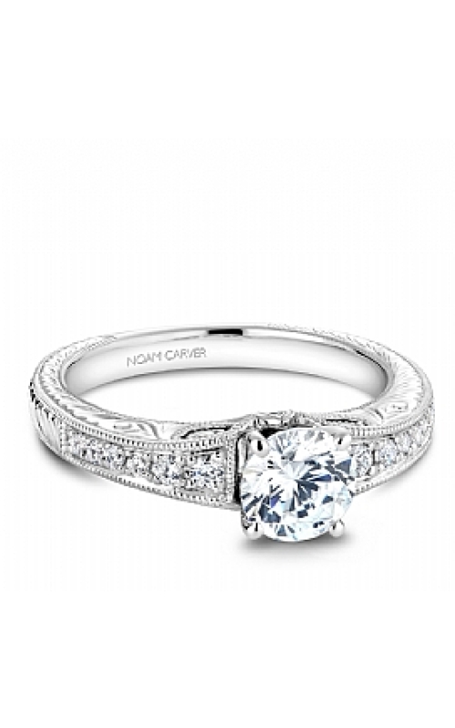 Elegant 14K White Gold Engagement Ring