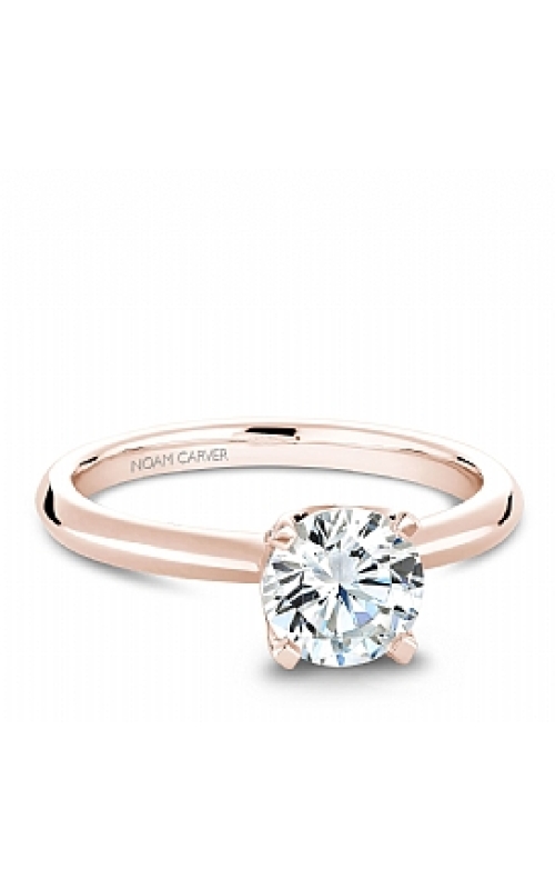 Sparkling 14K Rose Gold Engagement Ring