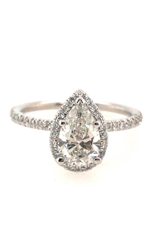 Exquisite 14K White Gold Engagement Ring