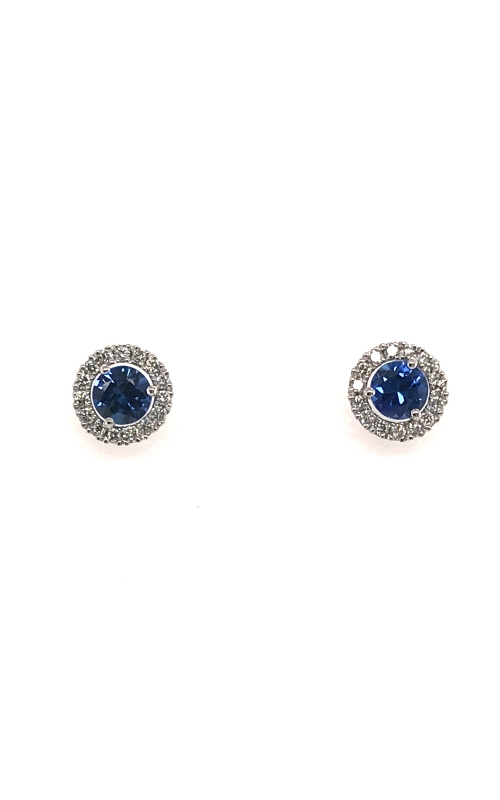 Exquisite Halo Stud Earrings in 14k White Gold