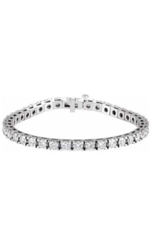 Classic Line Tennis Bracelet in 14K White Gold