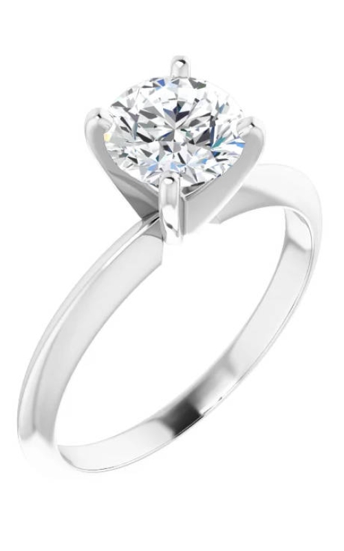 Stunning Lab Grown Diamond Solitaire in 14k White Gold