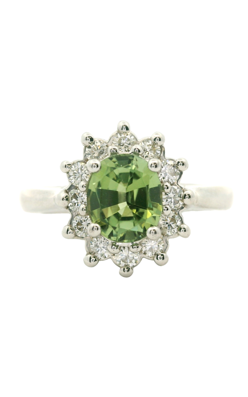 Stunning Gemstone Ring in 14k White Gold