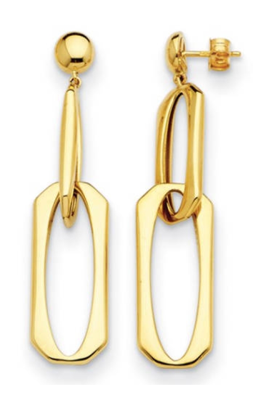 18K Yellow Gold Link & Stud Earrings Combination