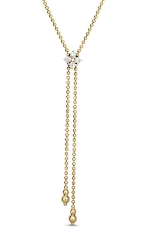 18K Yellow Gold Diamond Necklace - Luxurious and Elegant Jewelry