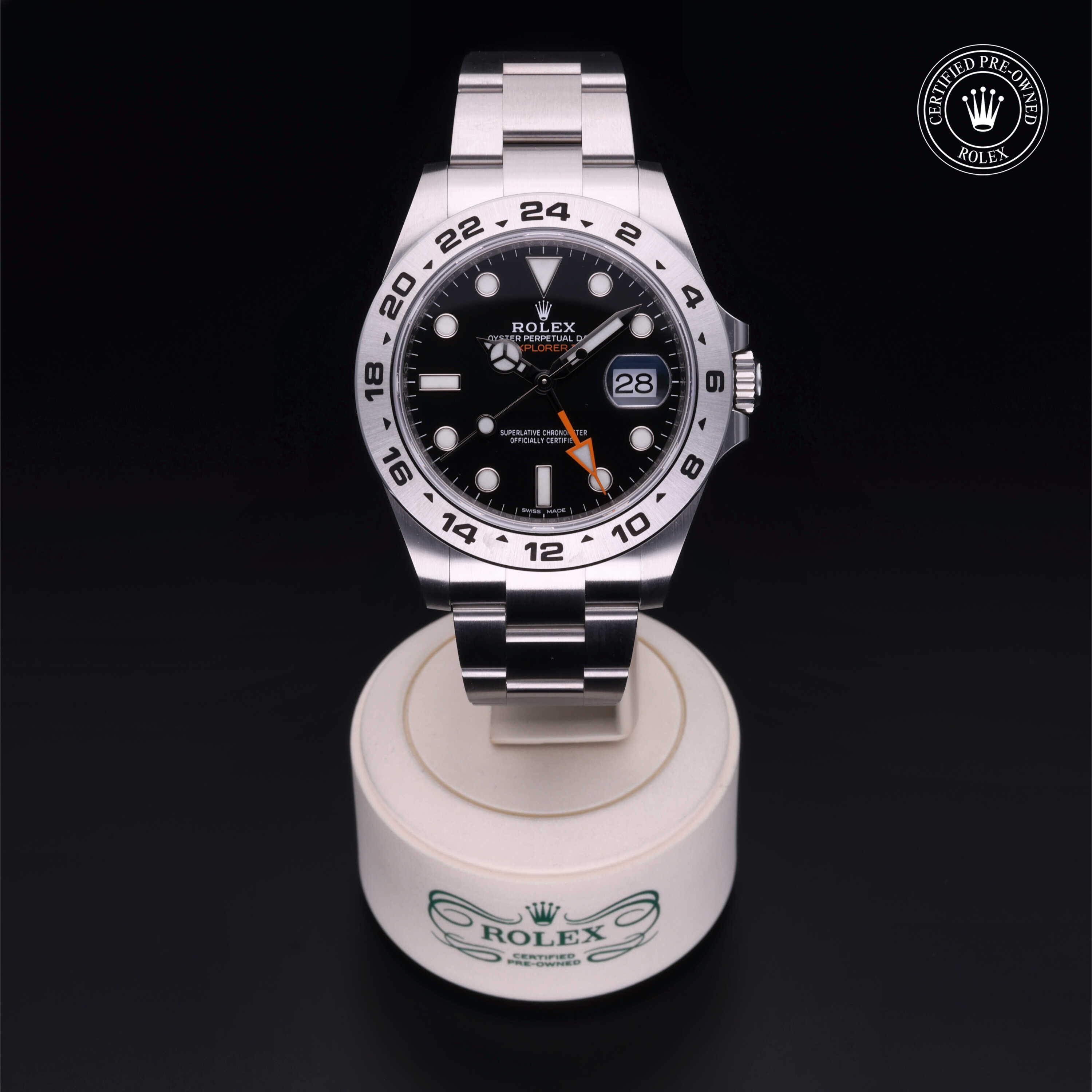 Rolex Explorer II in Oystersteel M216570-0002 at Gruno's Diamonds