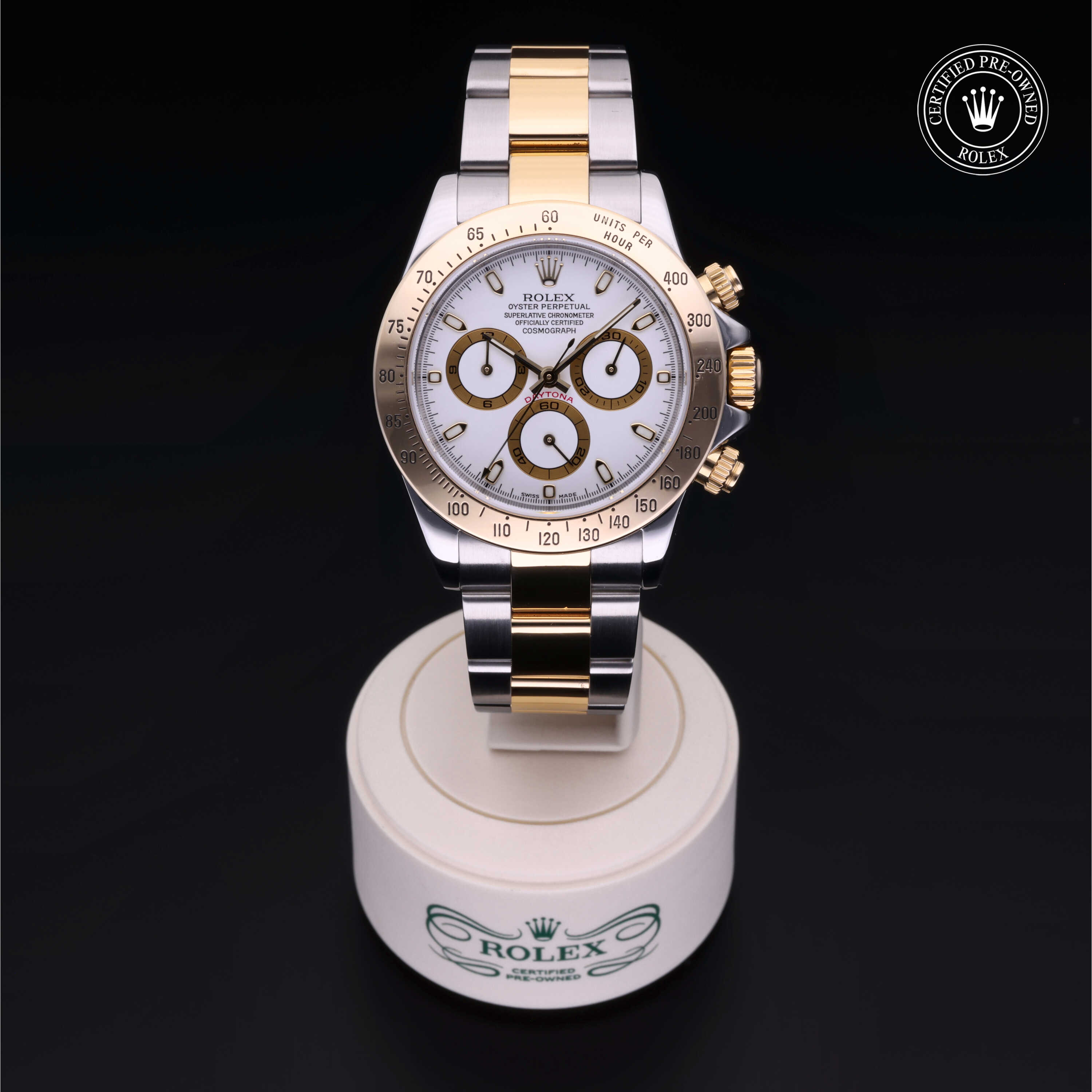 Rolex Cosmograph Daytona in Rolesor 18 Carat Yellow M116523-0026 at Gruno's Diamonds