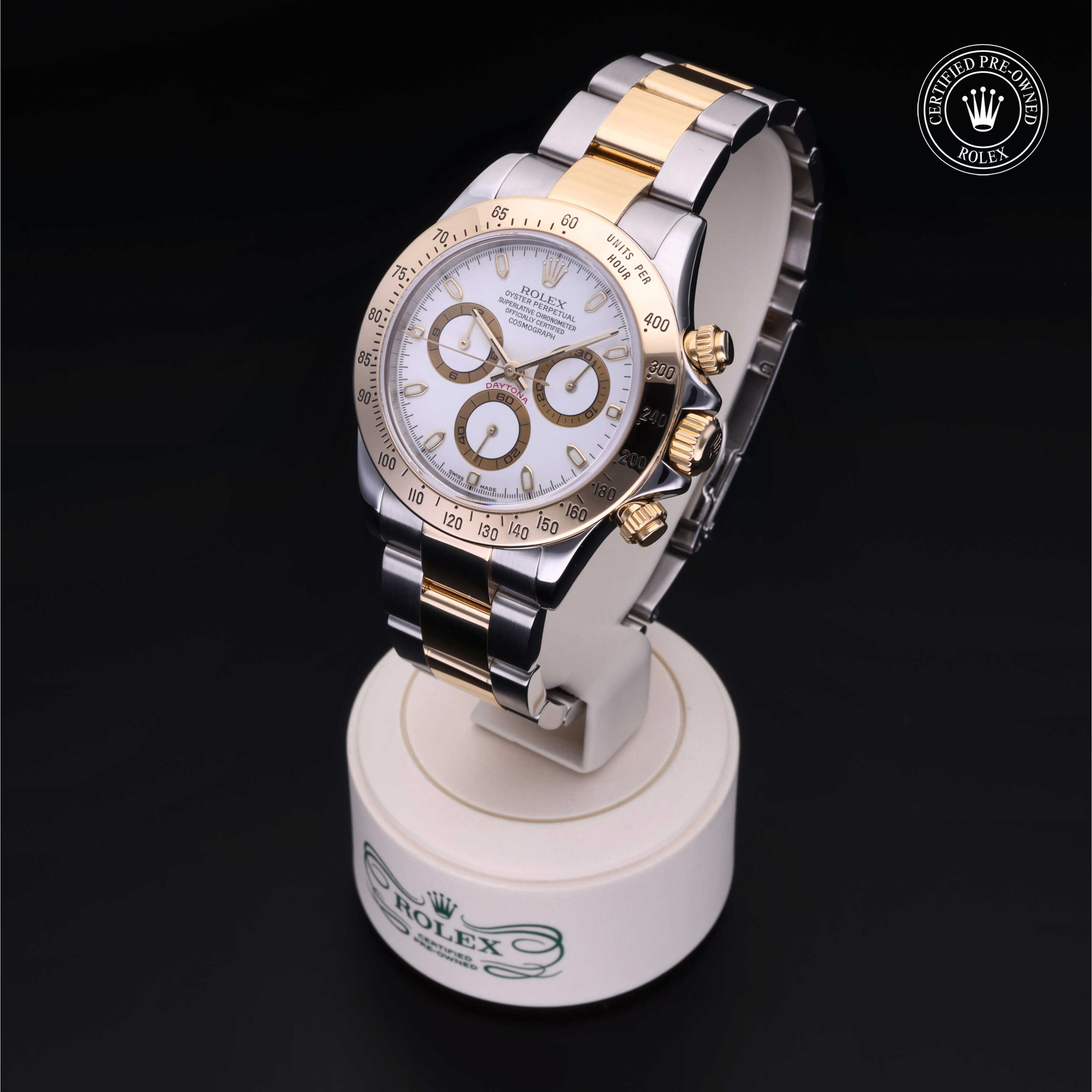 Rolex Cosmograph Daytona in Rolesor 18 Carat Yellow M116523-0026 at Gruno's Diamonds