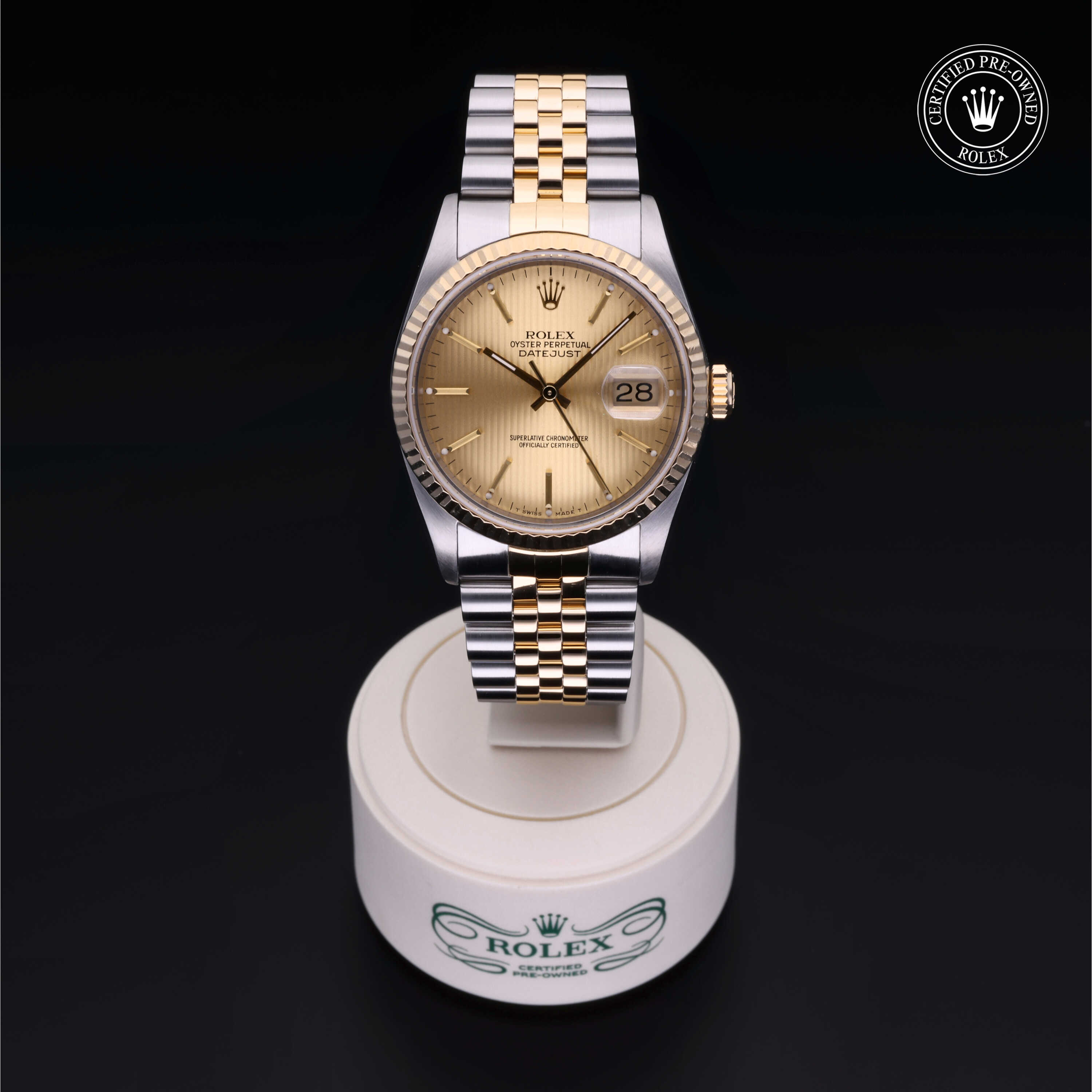 Rolex Datejust in Rolesor 18 Carat Yellow M16233-0017 at Gruno's Diamonds