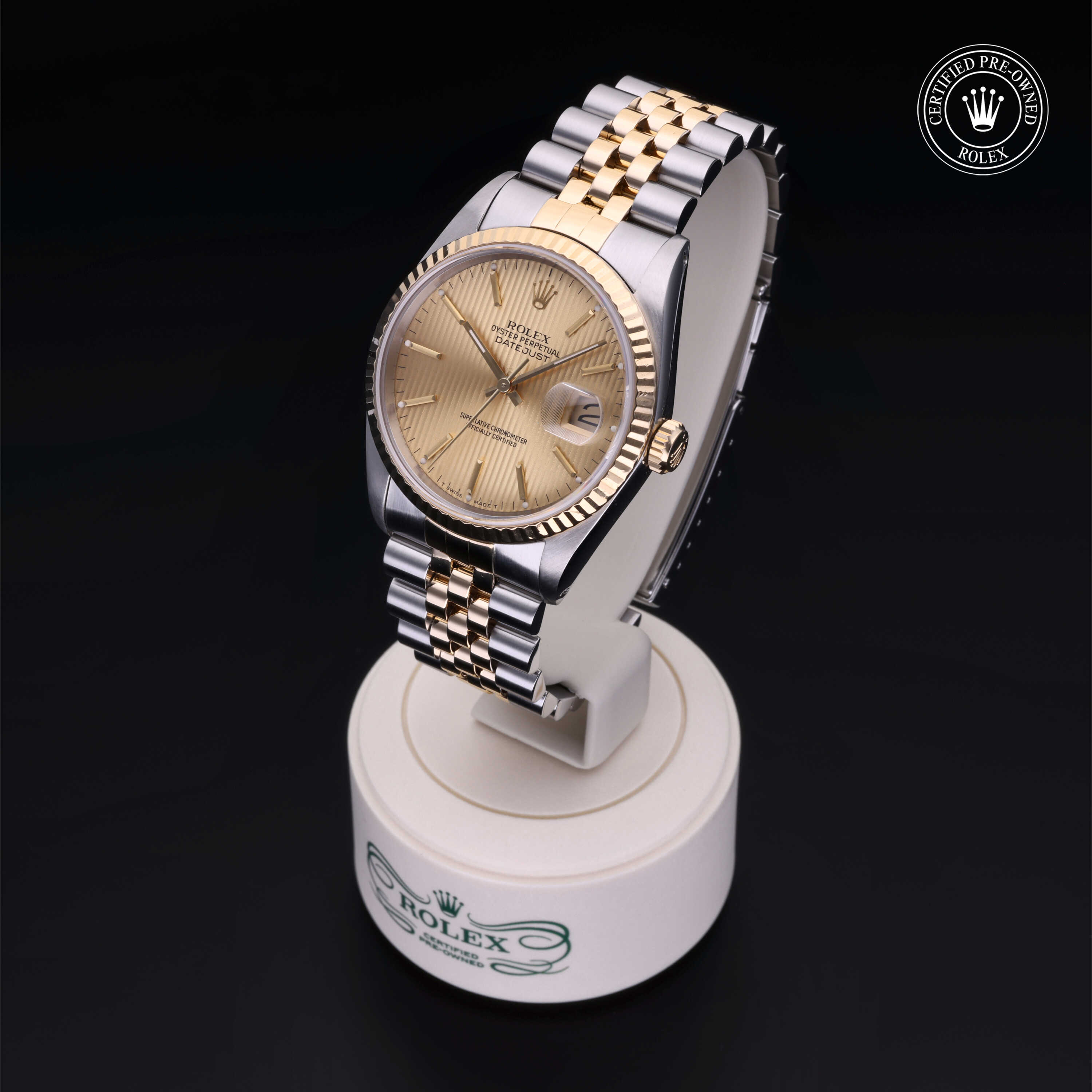 Rolex Datejust in Rolesor 18 Carat Yellow M16233-0017 at Gruno's Diamonds