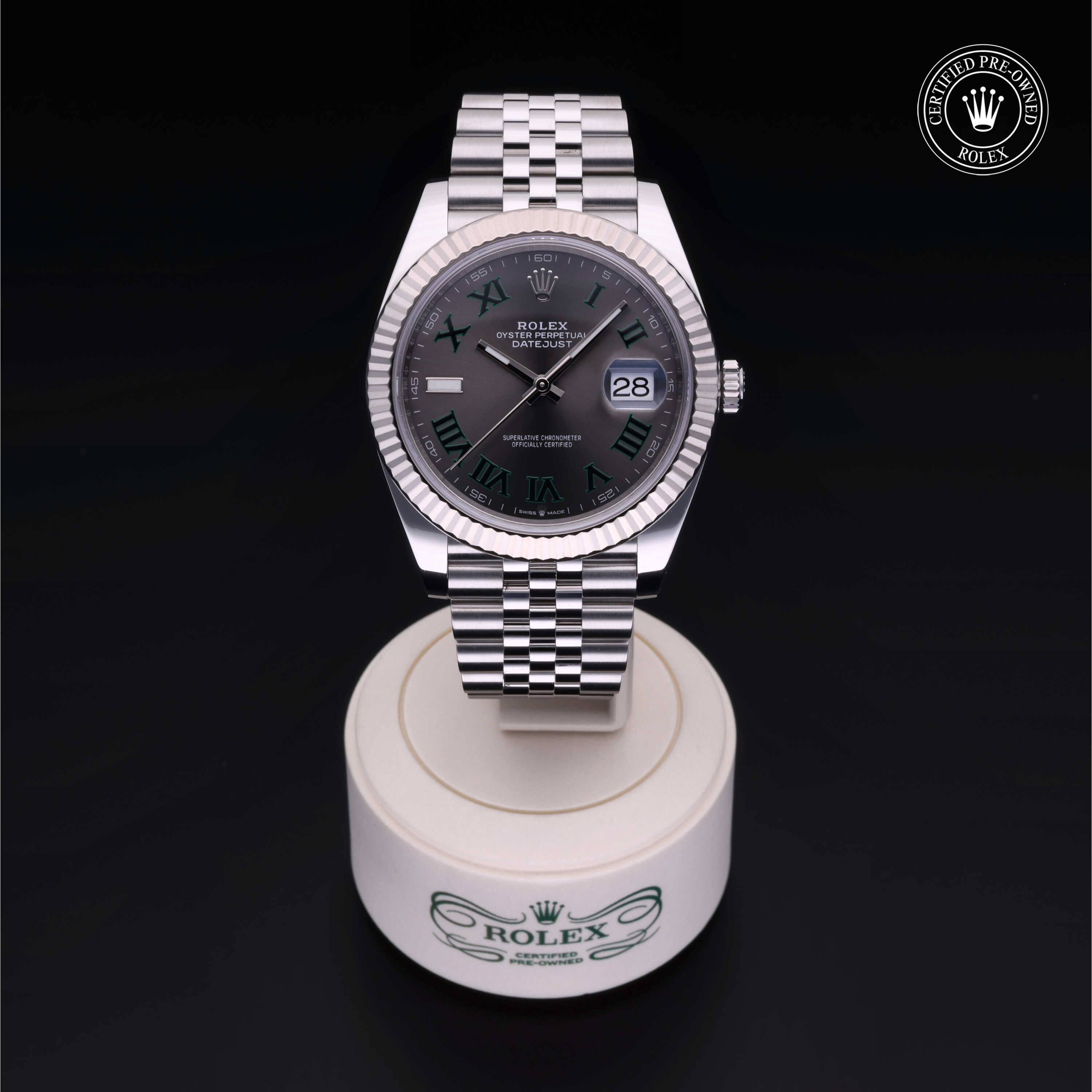 Rolex Datejust in Rolesor 18 Carat White M126334-0022 at Gruno's Diamonds