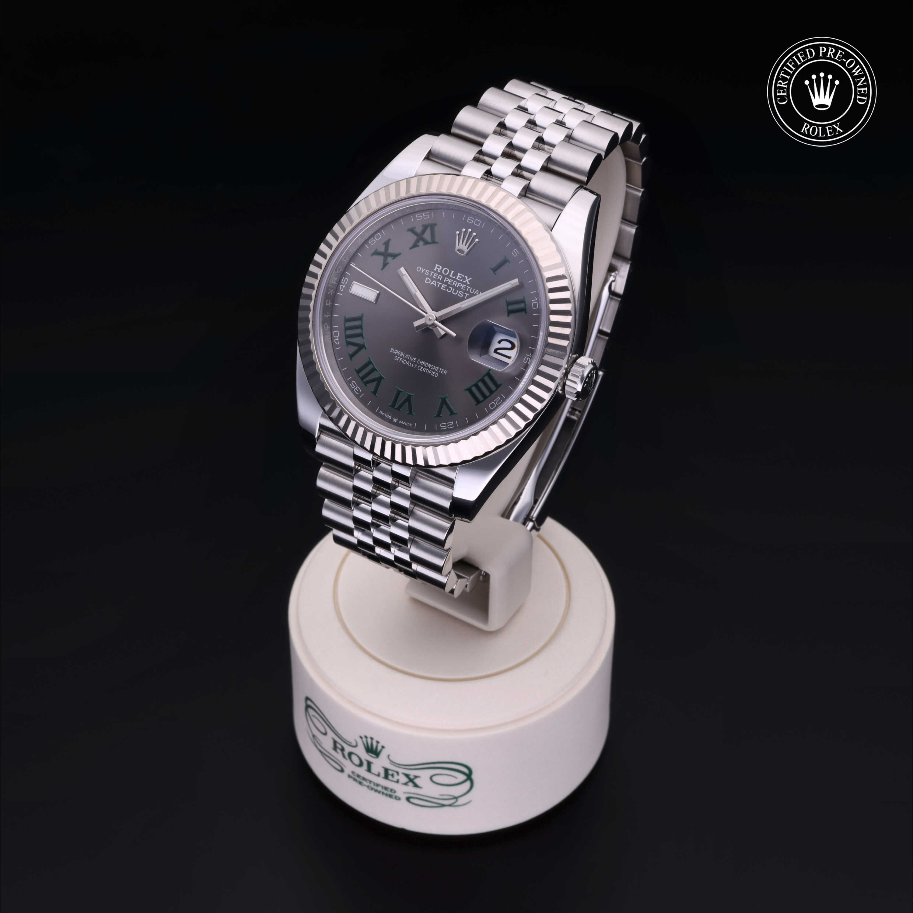 Rolex Datejust in Rolesor 18 Carat White M126334-0022 at Gruno's Diamonds