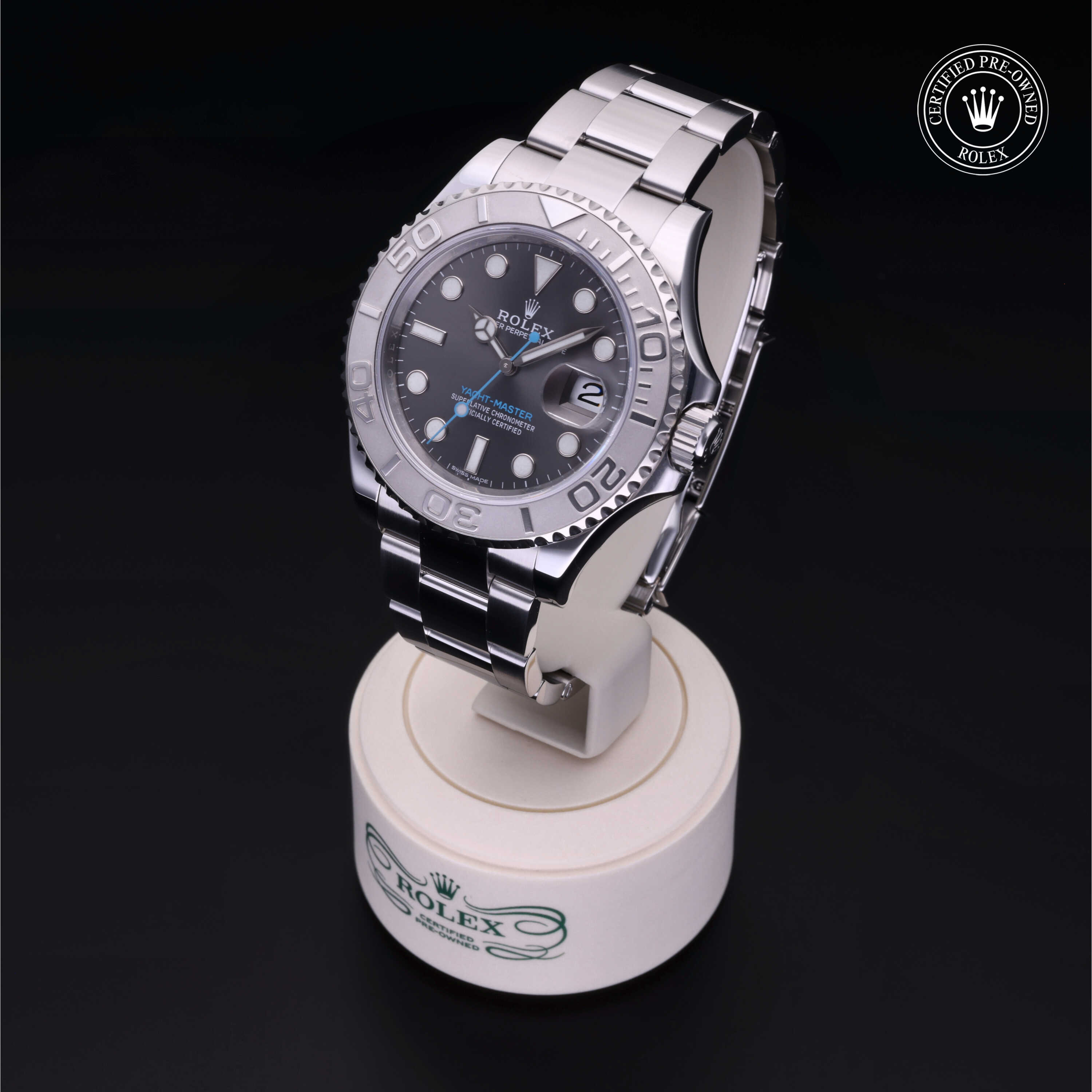 Rolex Yacht-Master in Rolesium Platinum M116622-0003 at Gruno's Diamonds