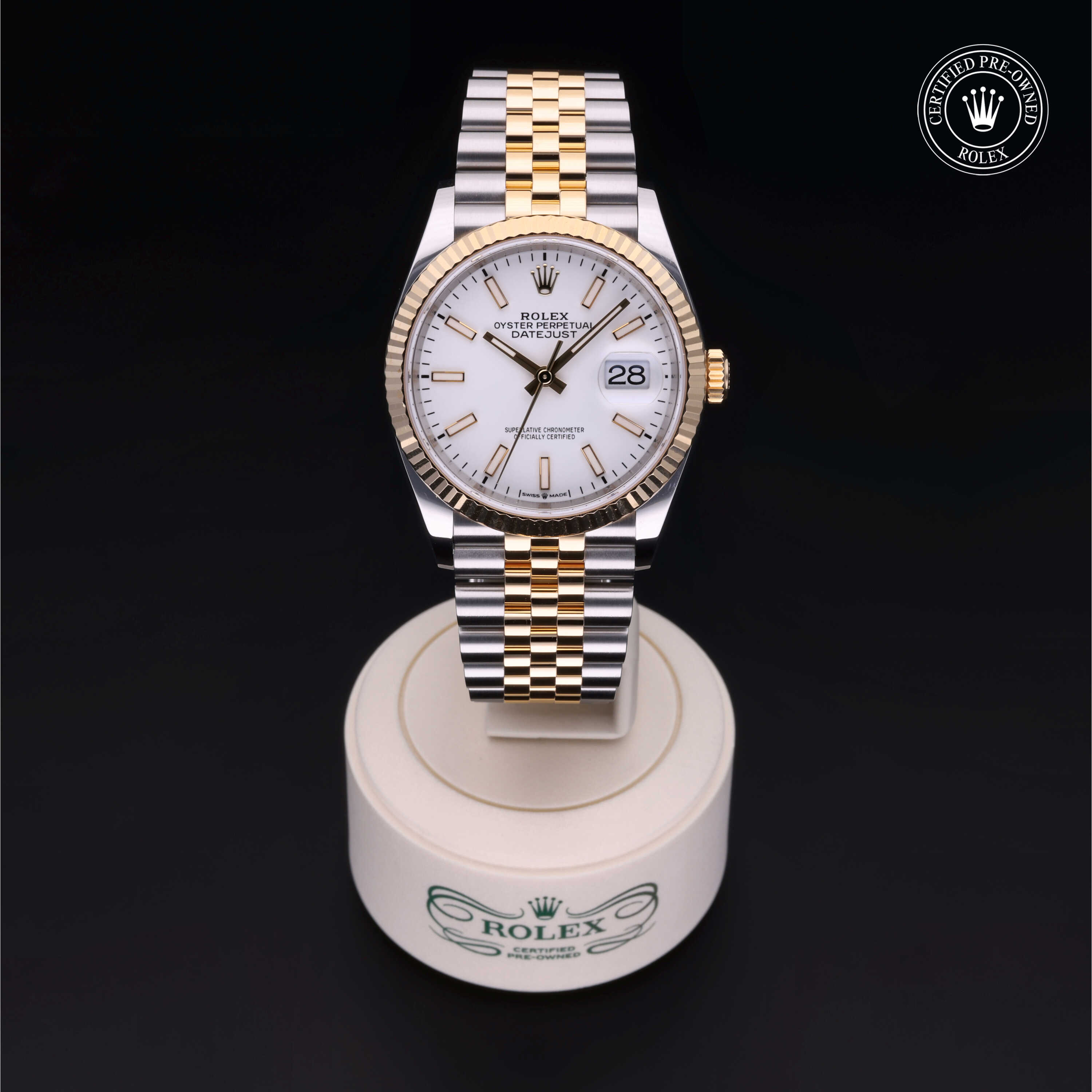 Rolex Datejust in Rolesor 18 Kilates Amarillo M126233-0019 at Gruno's Diamonds