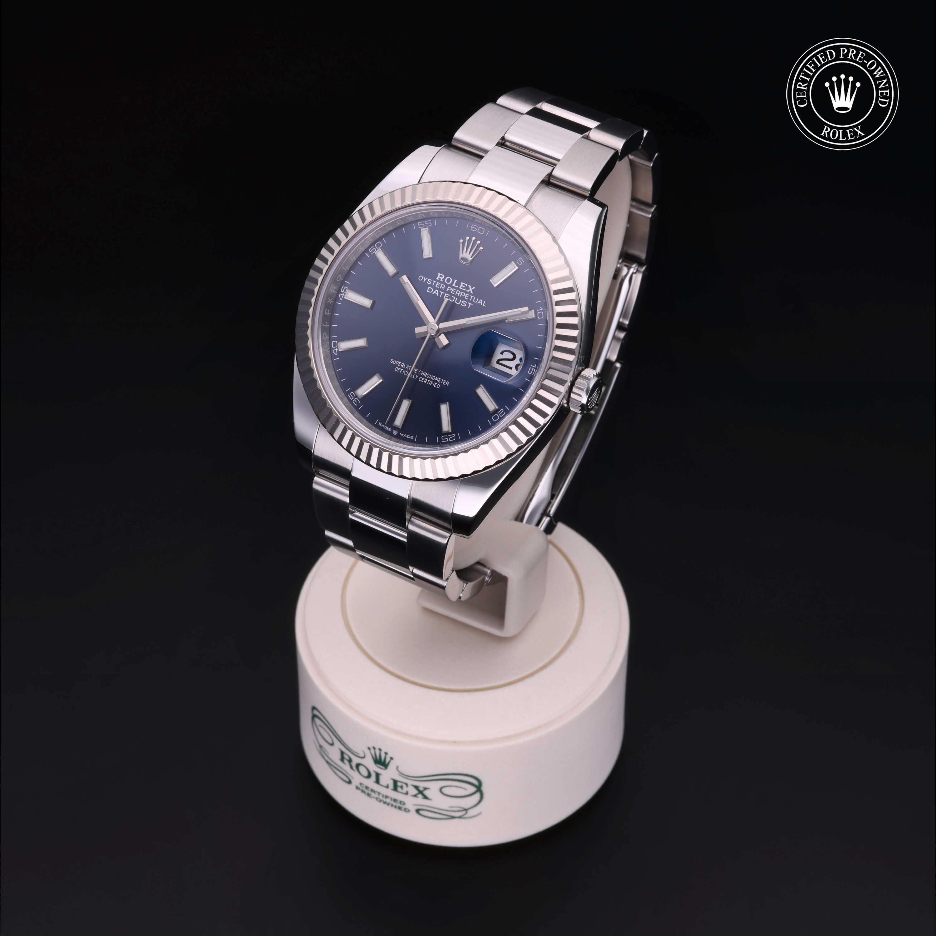 Rolex Datejust in Rolesor 18 Carat White M126334-0001 at Gruno's Diamonds