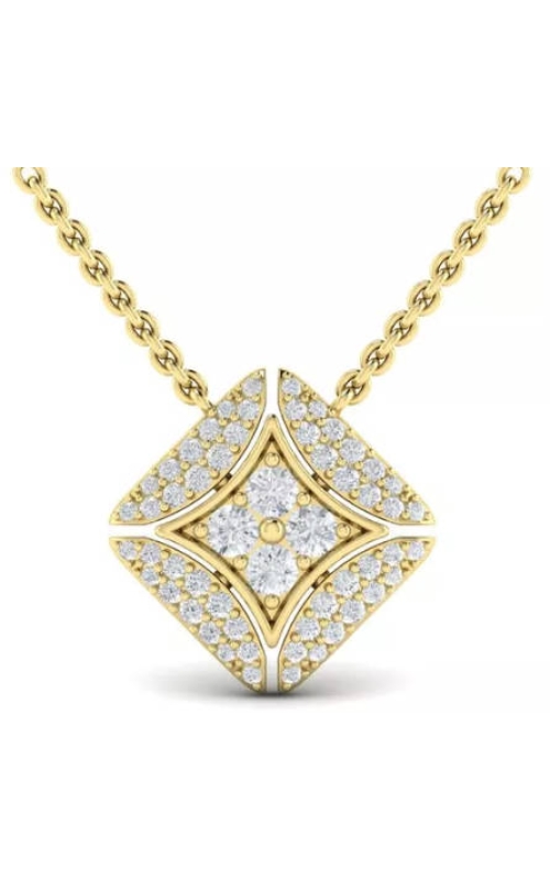 Luxurious 14K Yellow Gold Diamond Necklace